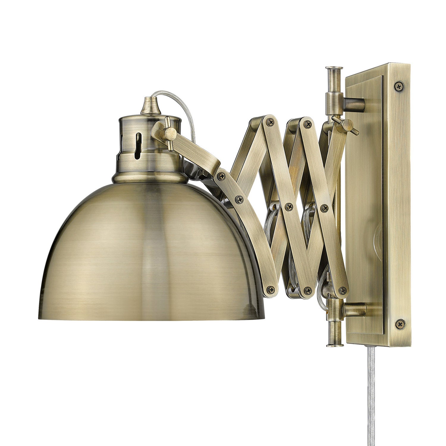 Golden - 3824-A1W AB-AB - One Light Wall Sconce - Hawthorn AB - Aged Brass