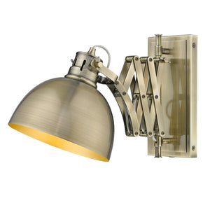 Golden - 3824-A1W AB-AB - One Light Wall Sconce - Hawthorn AB - Aged Brass