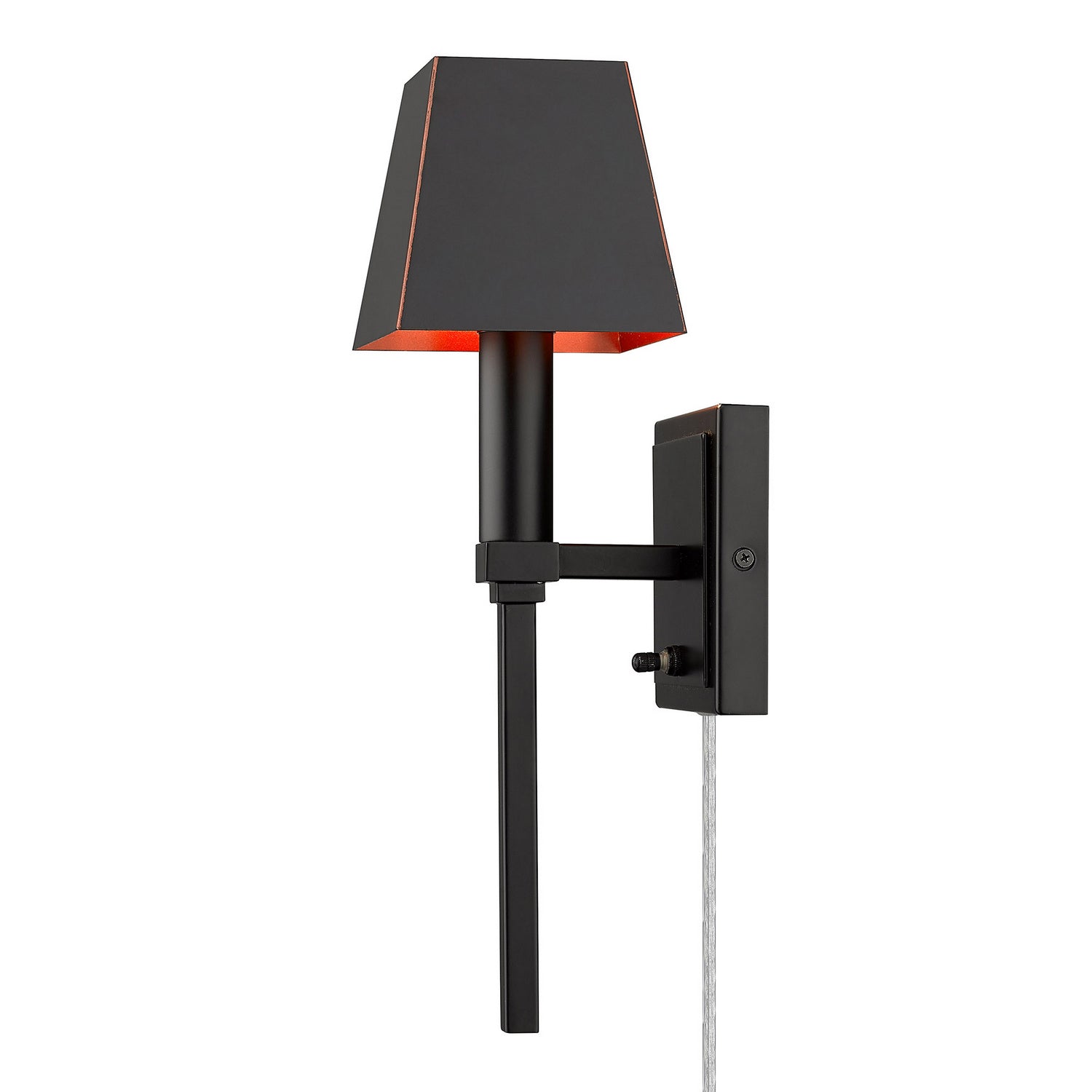 Golden - 5905-1W BLK-BLK - One Light Wall Sconce - Messina - Matte Black