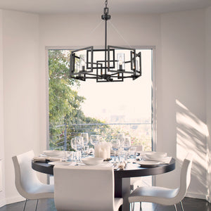 Golden - 6068-5 BLK - Five Light Chandelier - Marco BLK - Matte Black