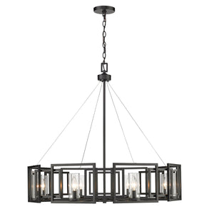 Golden - 6068-8 BLK - Eight Light Chandelier - Marco BLK - Matte Black