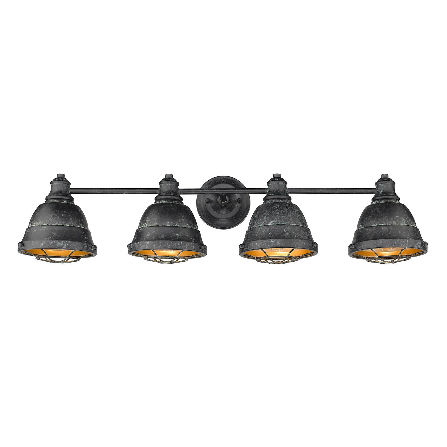 Golden - 7312-BA4 BP - Four Light Bath Vanity - Bartlett BP - Black Patina