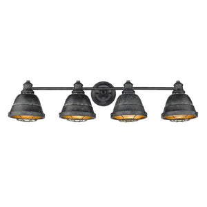 Golden - 7312-BA4 BP - Four Light Bath Vanity - Bartlett BP - Black Patina