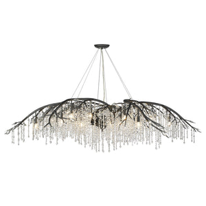 Golden - 9903-24 BI - 24 Light Chandelier - Autumn Twilight BI - Black Iron