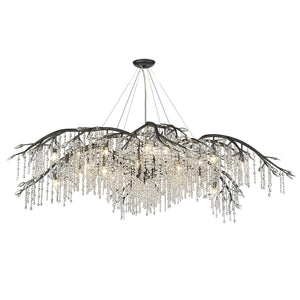 Golden - 9903-24 BI - 24 Light Chandelier - Autumn Twilight BI - Black Iron