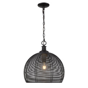 Golden - 6802-M BLK - One Light Pendant - Calypso - Matte Black