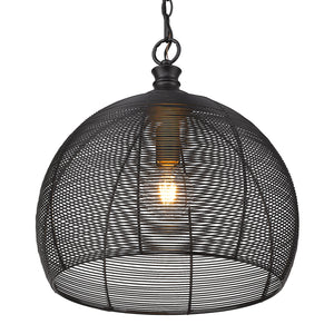 Golden - 6802-M BLK - One Light Pendant - Calypso - Matte Black