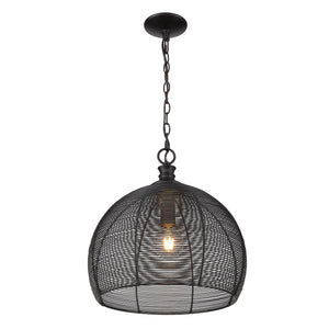 Golden - 6802-M BLK - One Light Pendant - Calypso - Matte Black