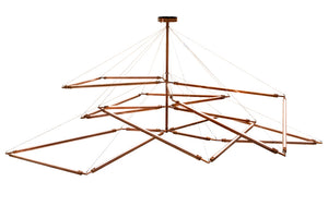 Meyda Tiffany - 210950 - LED Chandelier - Isotope - Transparant Copper On Extreme Chrome