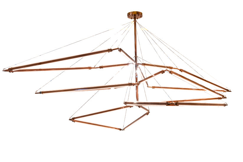 Meyda Tiffany - 210950 - LED Chandelier - Isotope - Transparant Copper On Extreme Chrome