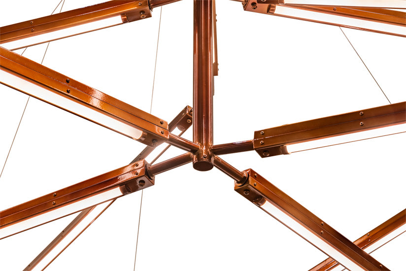 Meyda Tiffany - 210950 - LED Chandelier - Isotope - Transparant Copper On Extreme Chrome