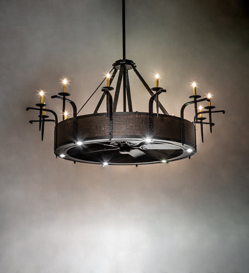 Meyda Tiffany - 230833 - 12 Light Chandel-Air - Costello - Costello Black And Blackened Copper