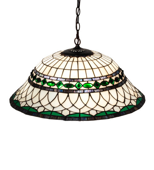 Meyda Tiffany - 230950 - Three Light Pendant - Tiffany Roman - Mahogany Bronze