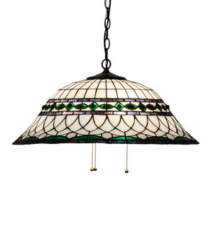 Meyda Tiffany - 230950 - Three Light Pendant - Tiffany Roman - Mahogany Bronze