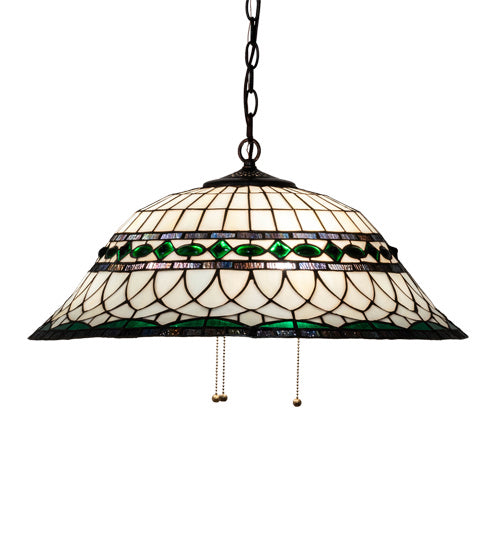 Meyda Tiffany - 230950 - Three Light Pendant - Tiffany Roman - Mahogany Bronze