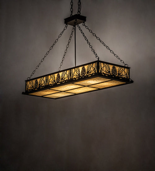 Meyda Tiffany - 231204 - Eight Light Pendant - Mountain Pine - Oil Rubbed Bronze