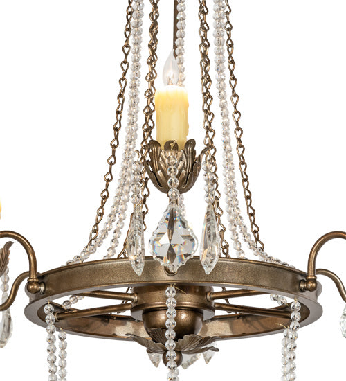 Meyda Tiffany - 232504 - Six Light Chandelier - Dominique - Black Hills Gold