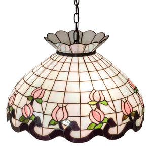 Meyda Tiffany - 232764 - Three Light Pendant - Roseborder - Mahogany Bronze