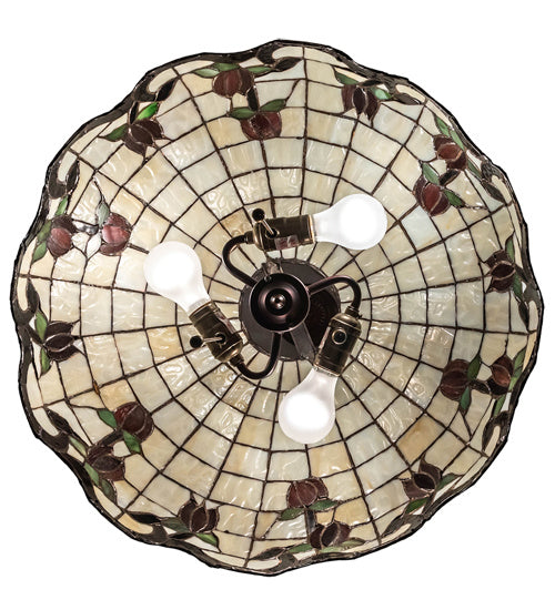 Meyda Tiffany - 232767 - Three Light Pendant - Roseborder - Mahogany Bronze