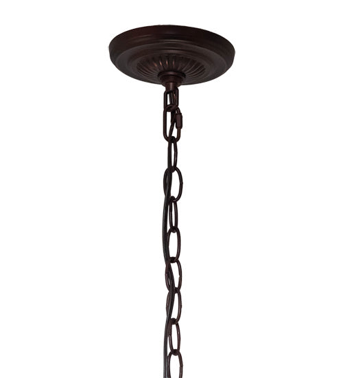 Meyda Tiffany - 232767 - Three Light Pendant - Roseborder - Mahogany Bronze