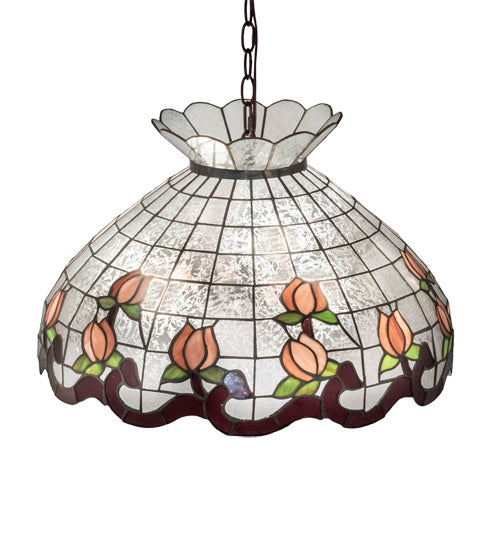 Meyda Tiffany - 232769 - Three Light Pendant - Roseborder - Mahogany Bronze