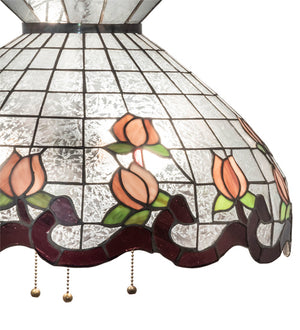 Meyda Tiffany - 232769 - Three Light Pendant - Roseborder - Mahogany Bronze