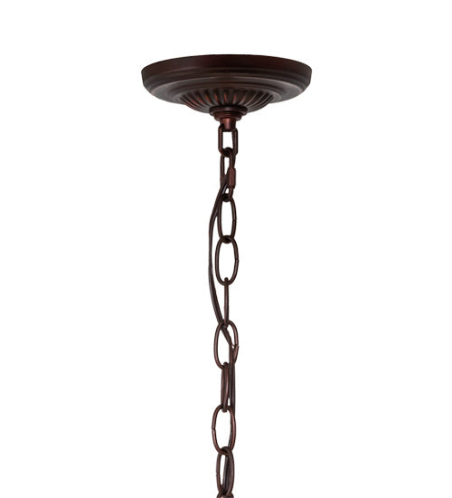 Meyda Tiffany - 232769 - Three Light Pendant - Roseborder - Mahogany Bronze