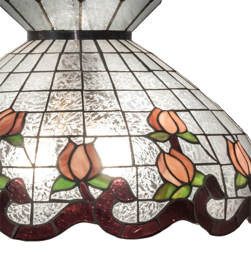 Meyda Tiffany - 232771 - Three Light Pendant - Roseborder - Mahogany Bronze