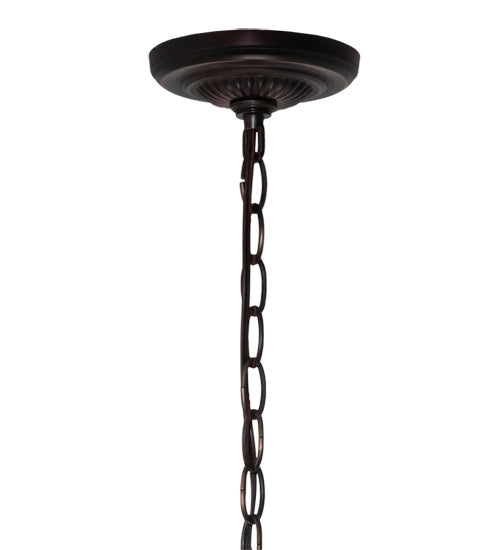 Meyda Tiffany - 232772 - Three Light Pendant - Roseborder - Mahogany Bronze