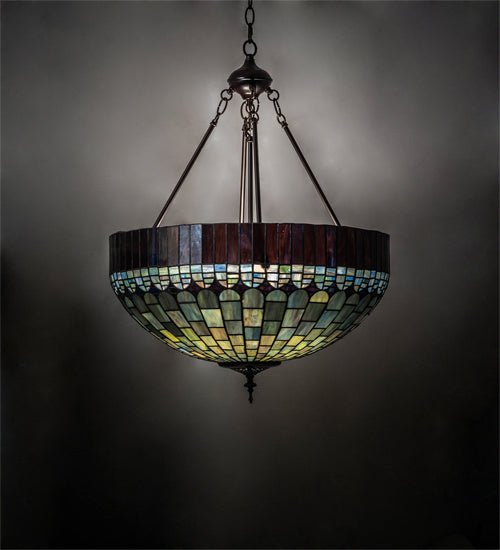 Meyda Tiffany - 232779 - Three Light Pendant - Tiffany Candice - Mahogany Bronze