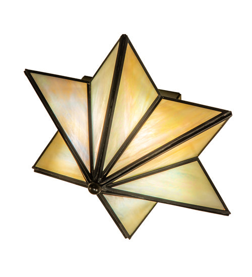 Meyda Tiffany - 233309 - One Light Wall Sconce - Star - Craftsman Brown