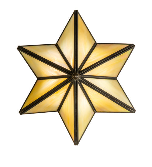 Meyda Tiffany - 233309 - One Light Wall Sconce - Star - Craftsman Brown