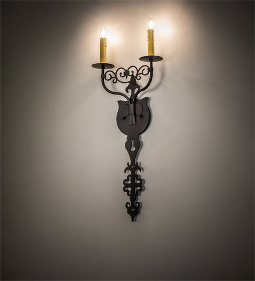 Meyda Tiffany - 233400 - Two Light Wall Sconce - Merano - Old Wrought Iron