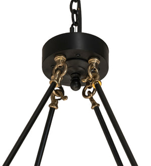 Meyda Tiffany - 233791 - 32 Light Chandelier - Loxley - Solar Black And Brushed Brass