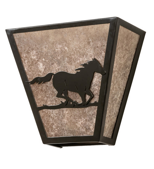 Meyda Tiffany - 235509 - Two Light Wall Sconce - Running Horses - Timeless Bronze