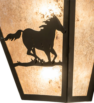 Meyda Tiffany - 235509 - Two Light Wall Sconce - Running Horses - Timeless Bronze