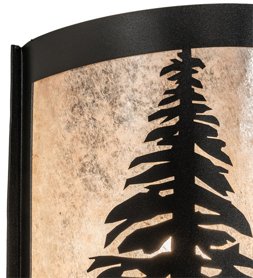 Meyda Tiffany - 235698 - One Light Wall Sconce - Tall Pines - Textured Black