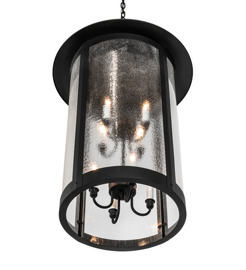 Meyda Tiffany - 237415 - Eight Light Pendant - Fulton - Textured Black