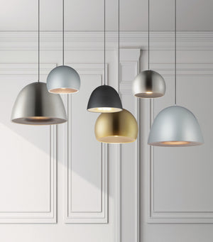 ET2 - E24914-BKSBR - LED Pendant - Fungo - Black / Satin Brass