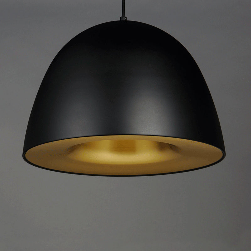 ET2 - E24916-BKSBR - LED Pendant - Fungo - Black / Satin Brass