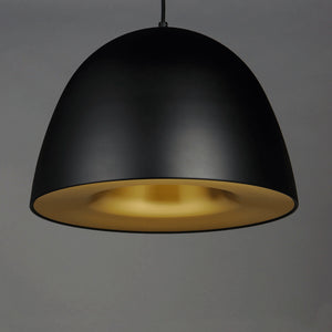 ET2 - E24916-BKSBR - LED Pendant - Fungo - Black / Satin Brass