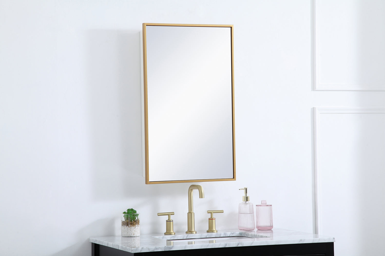Elegant Lighting - MR571728BRS - Medicine Cabinet - Wyn - Brass