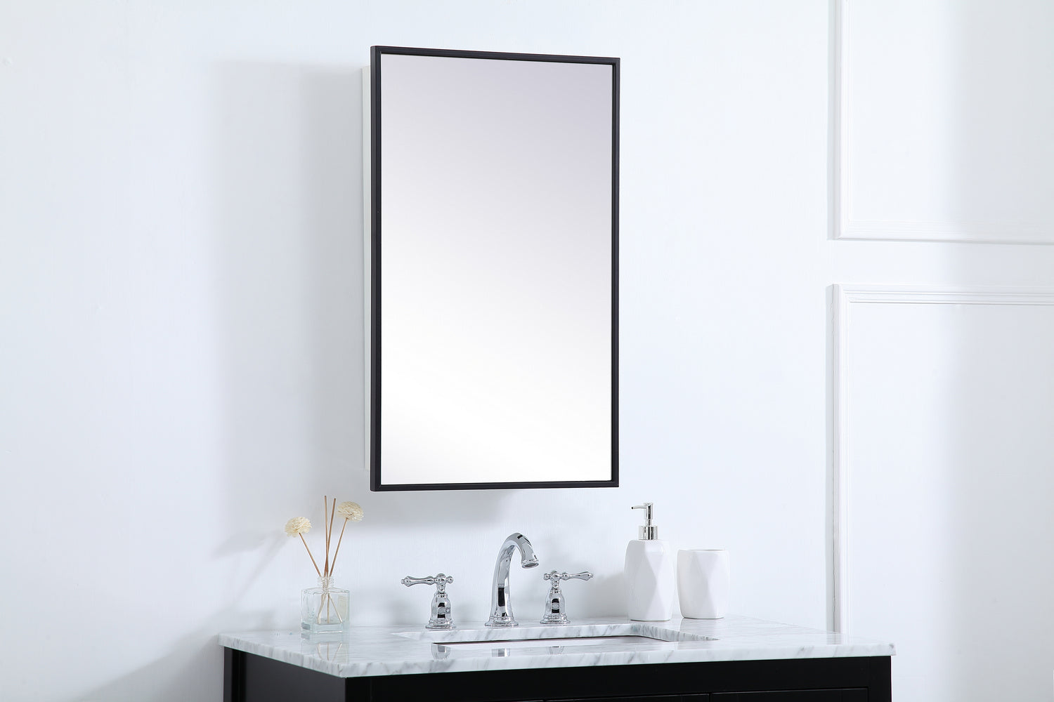 Elegant Lighting - MR571728BLK - Medicine Cabinet - Wyn - Black