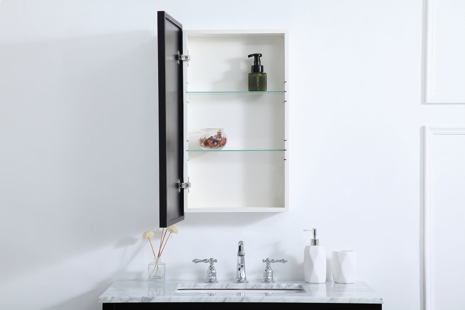 Elegant Lighting - MR571728BLK - Medicine Cabinet - Wyn - Black