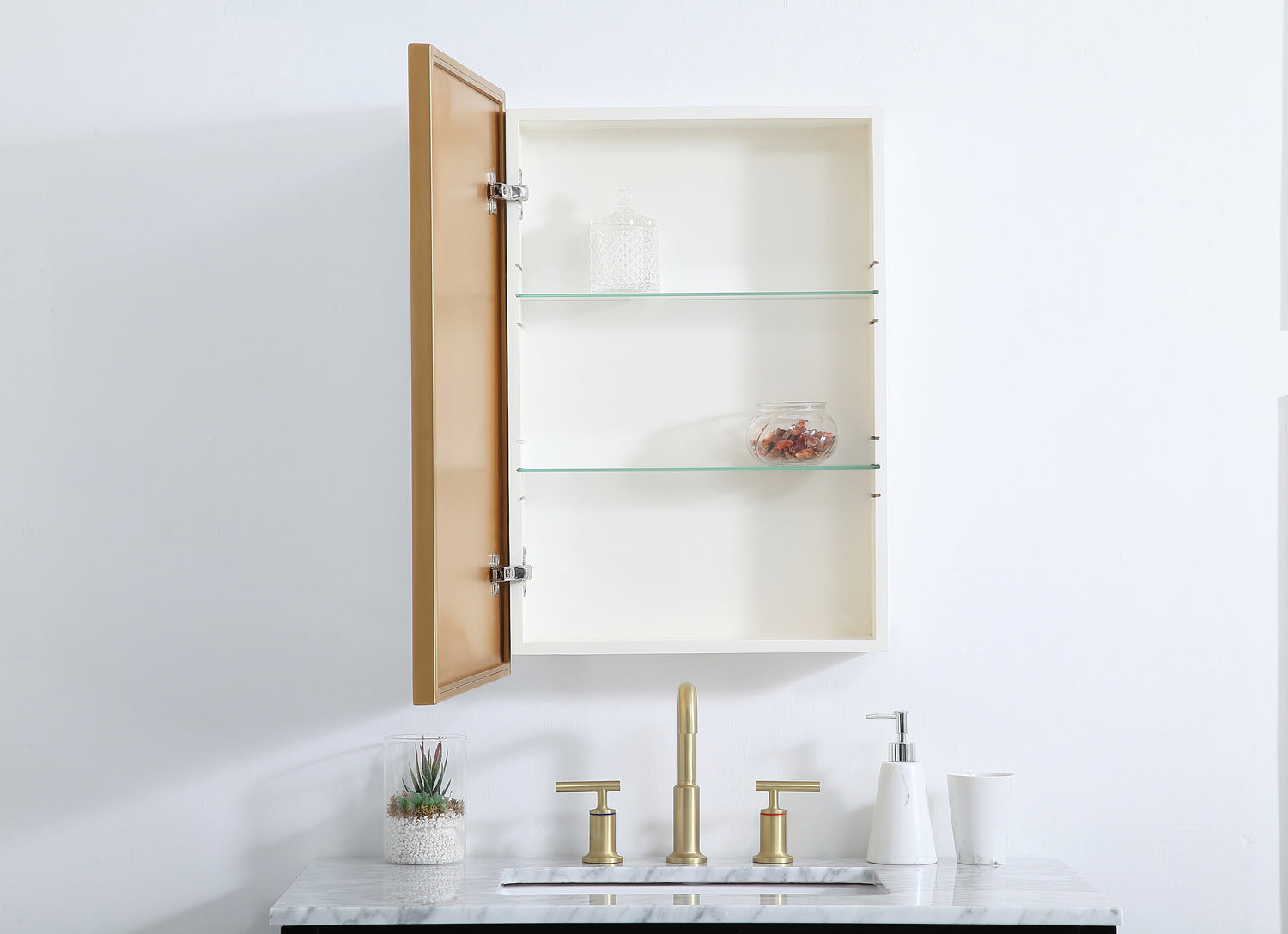 Elegant Lighting - MR572028BRS - Medicine Cabinet - Wyn - Brass