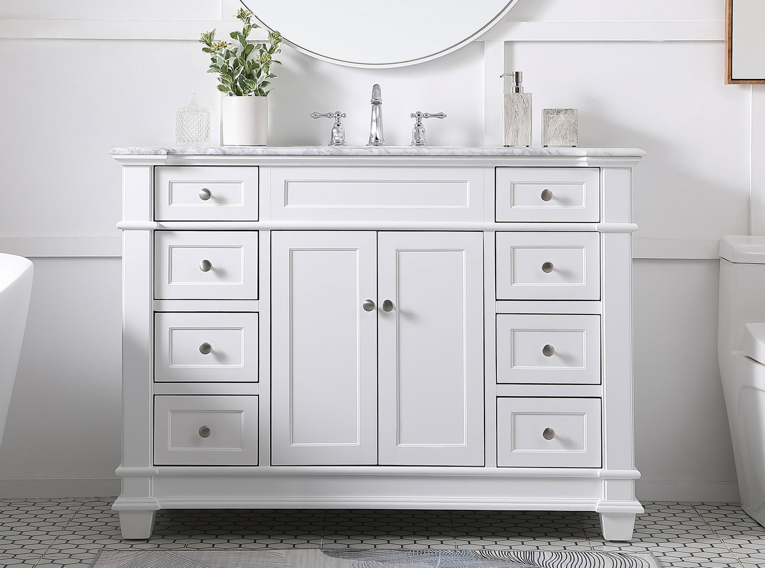 Elegant Lighting - VF50048WH - Bathroom Vanity Set - Wesley - White