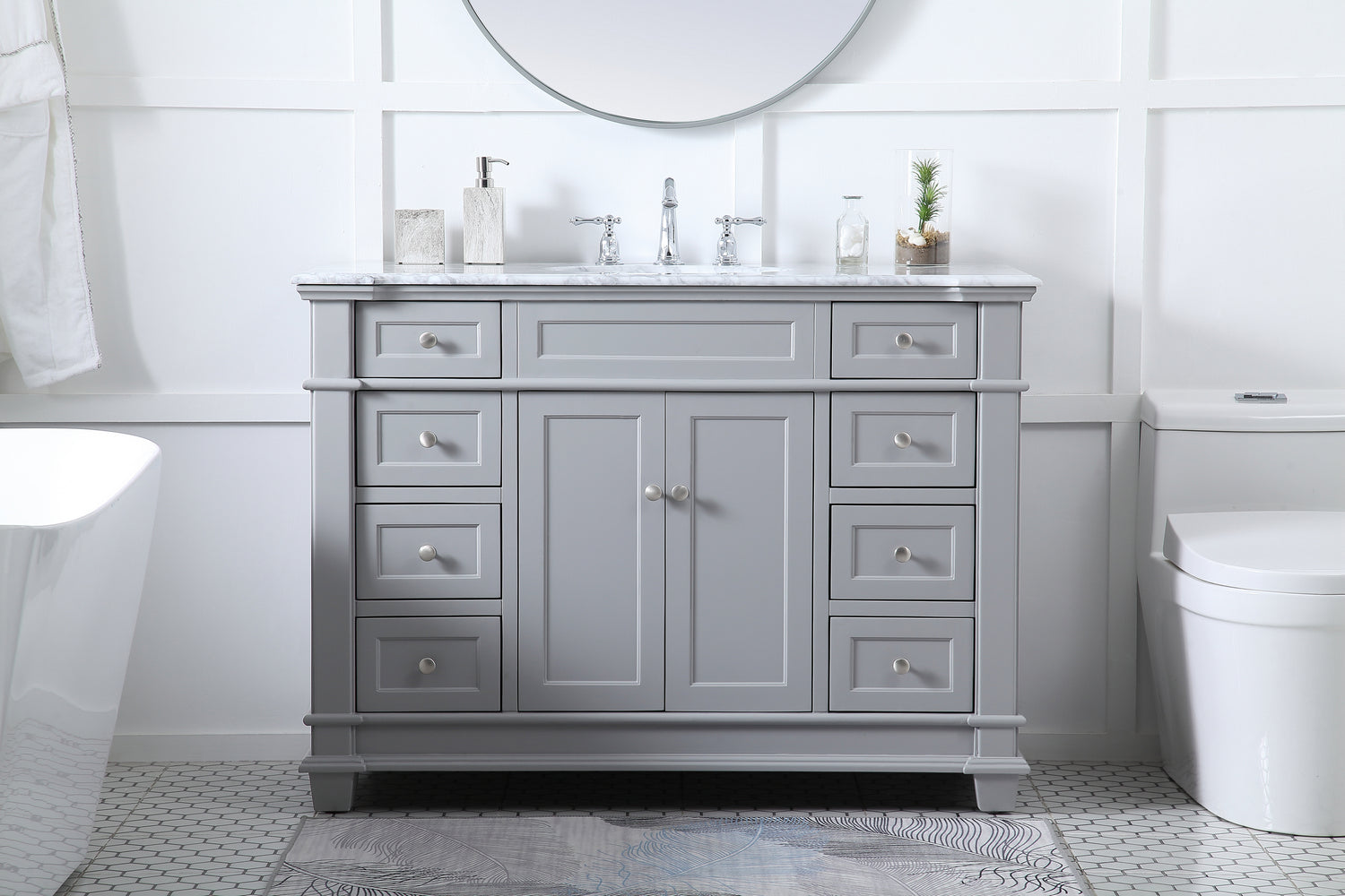 Elegant Lighting - VF50048GR - Bathroom Vanity Set - Wesley - Grey