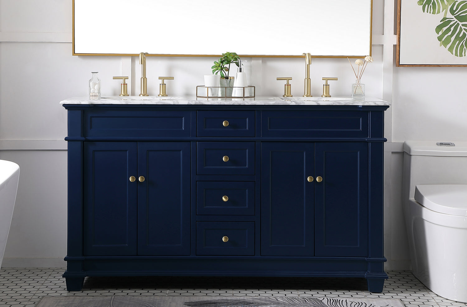 Elegant Lighting - VF50060DBL - Bathroom Vanity Set - Wesley - Blue