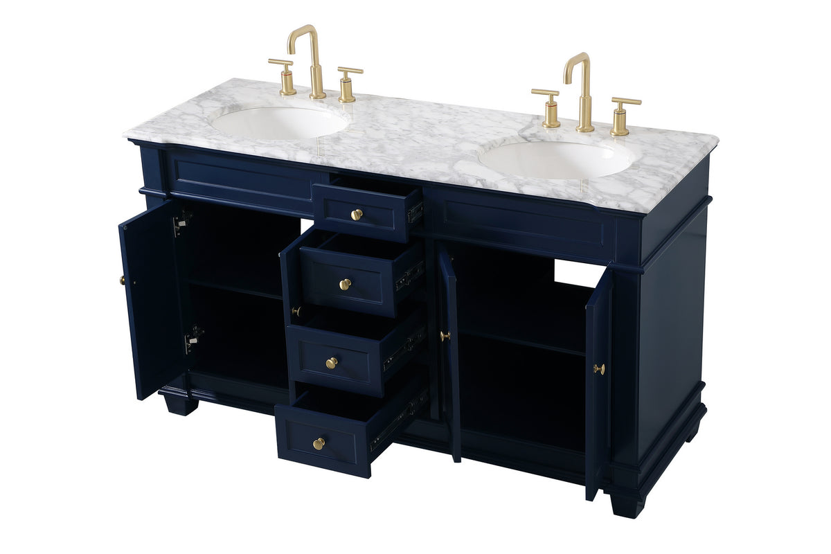Elegant Lighting - VF50060DBL - Bathroom Vanity Set - Wesley - Blue