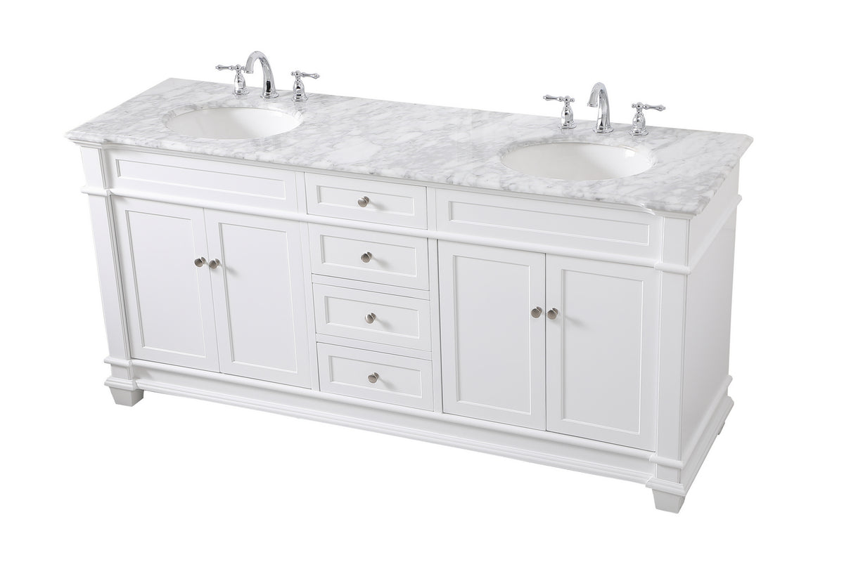 Elegant Lighting - VF50072DWH - Bathroom Vanity Set - Wesley - White